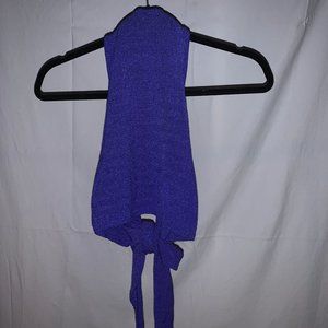 ZARA Cobalt blue Knit halter top